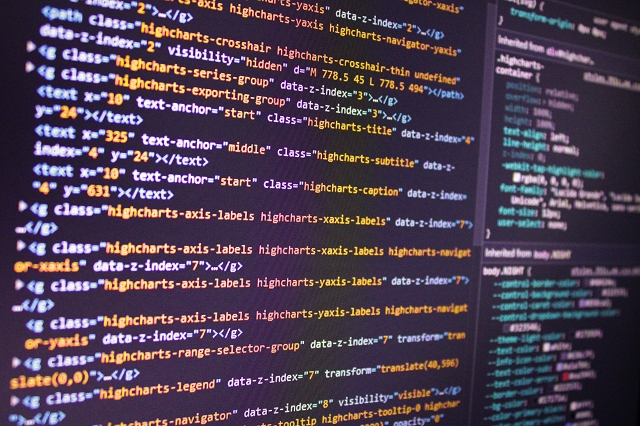 Close-up of a computer screen displaying database marketing codes.